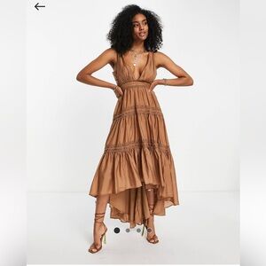 Size 0 ASOS high low hem midi dress